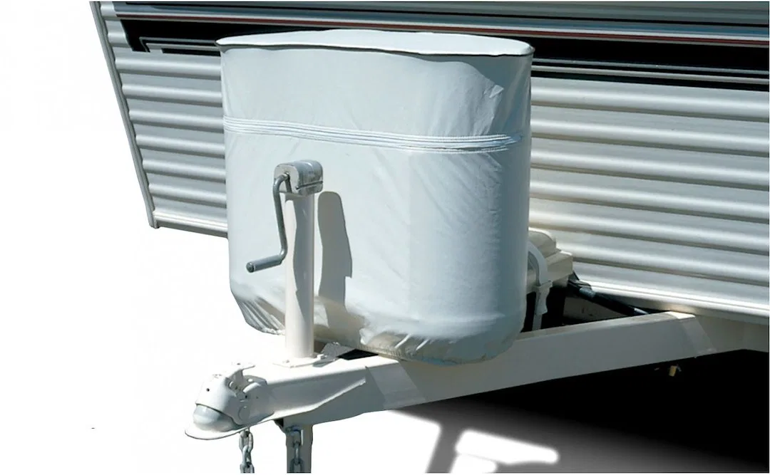 2113 – ADCO Propane Tank Cover, For Dual 30 Pound - 7.5 Gallon Tank While Mounted Weatherproof Polar White Vinyl With...